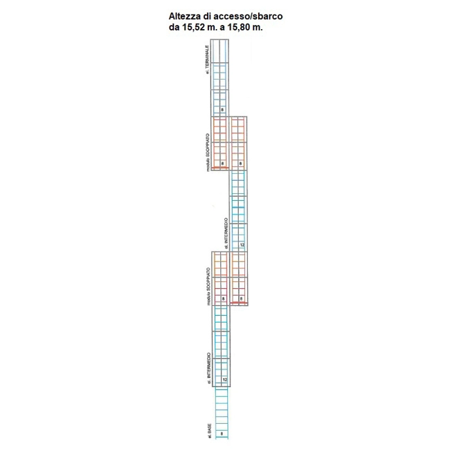 Vendita online Scala a gabbia alla marinara Self System 15,52 m.